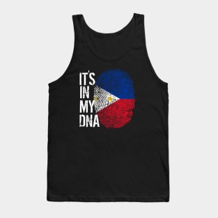 Philippines Flag Fingerprint My Story DNA Filipino Tank Top